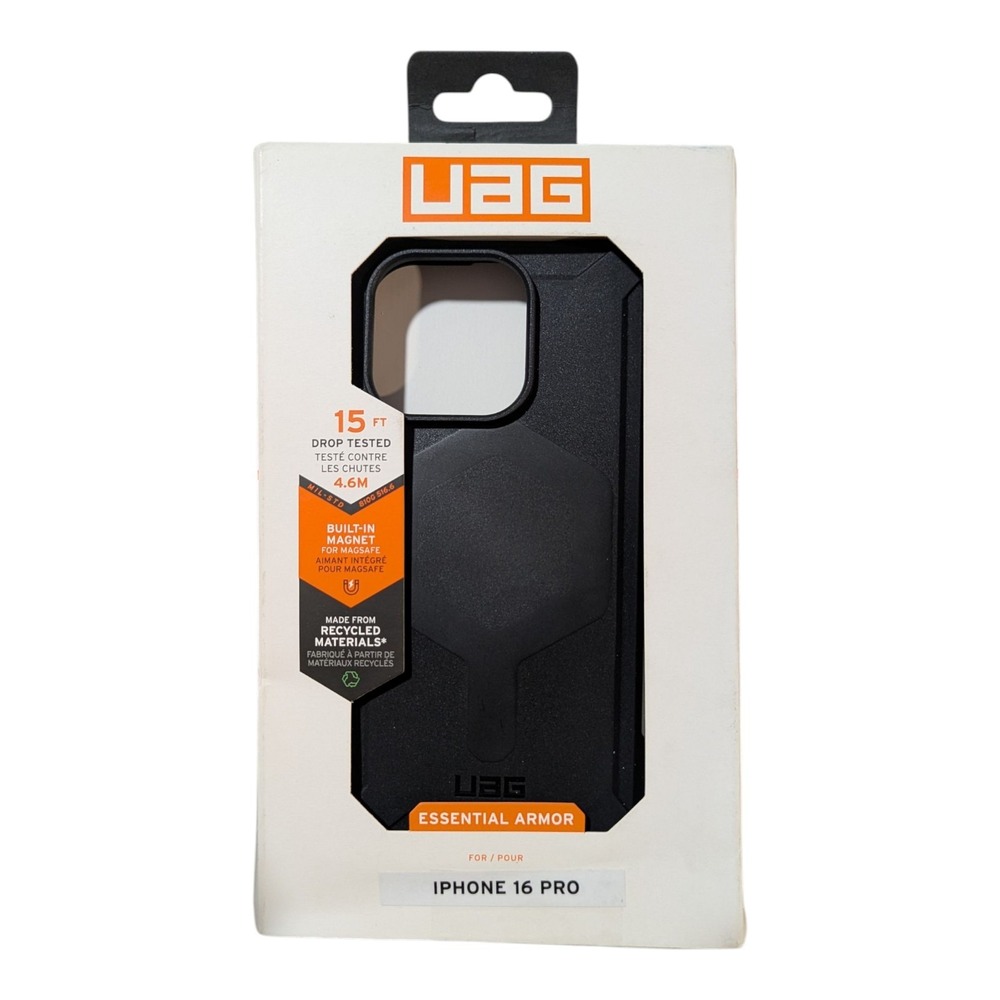 Nn8. UAG‎ iPhone 16 Pro Case 6.3" Essential Armor Rugged Slim Shockproof - Black